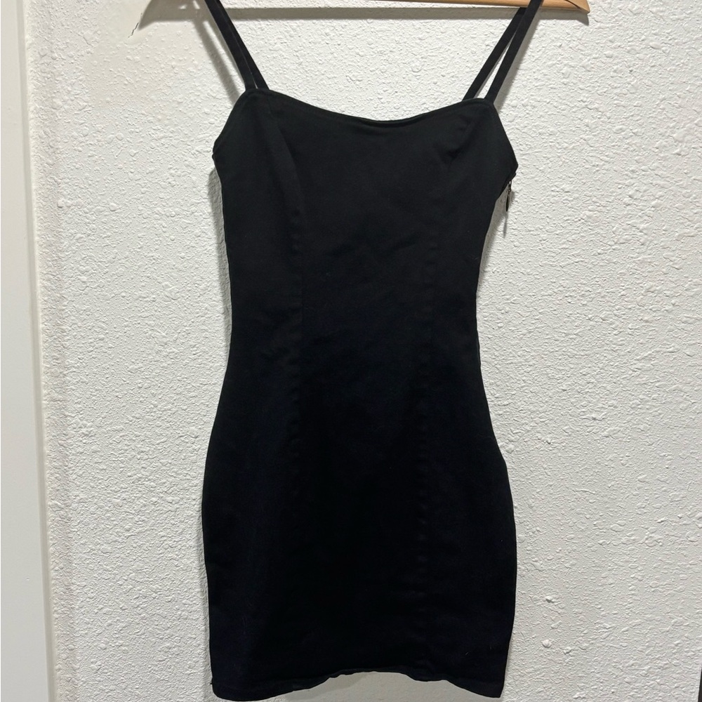 H&M Denim Black Mini Dress
